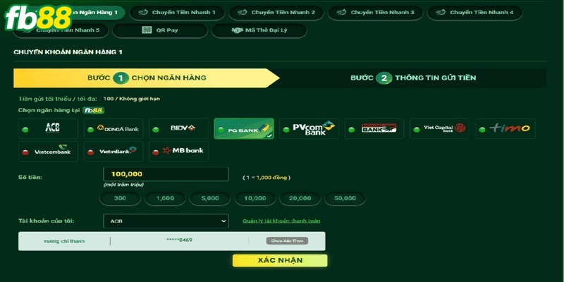 Nạp tiền KUBET bằng cách chuyển khoản qua ngân hàng tiện lợi